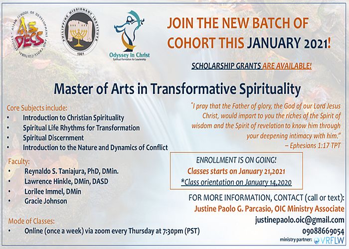 MA in Transformative Spirituality Cohort January 2021