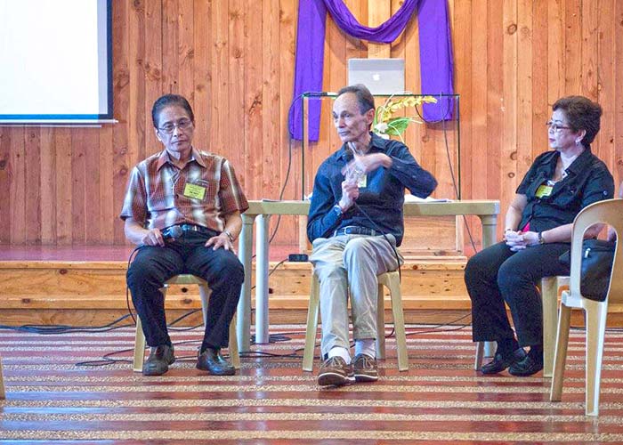 Rey, Larry and June leading Tagaytay Couples Retreat